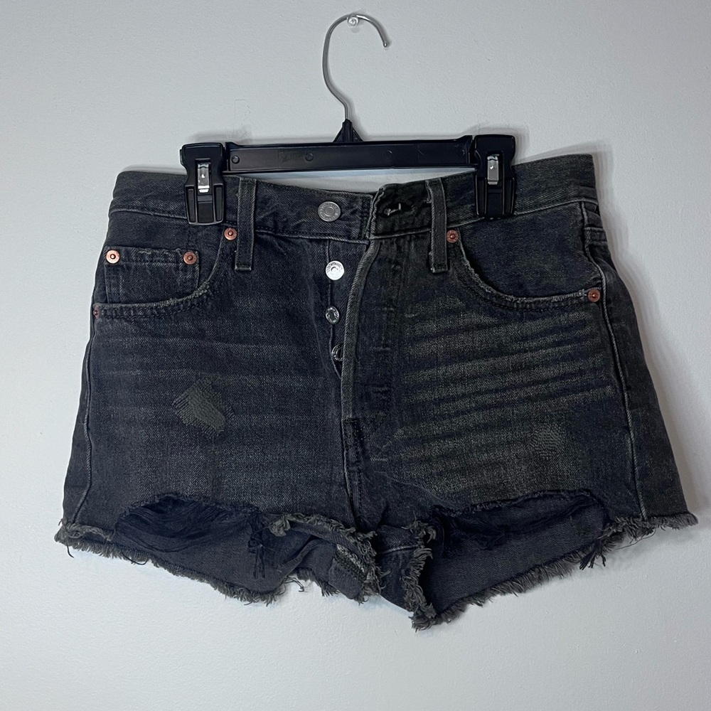 Levi's Black Denim Jean Shorts Size 25